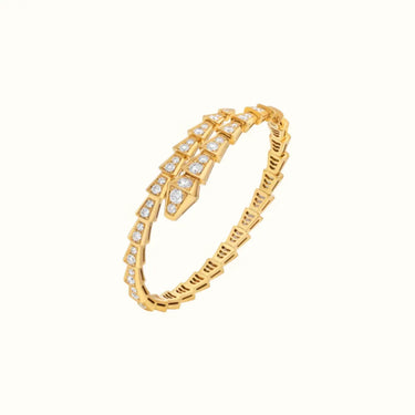 Serpenti Pavé Double Wrap CZ Bangle Bracelet