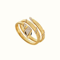 Serpenti Yellow Pavé Triple Wrap Bracelet