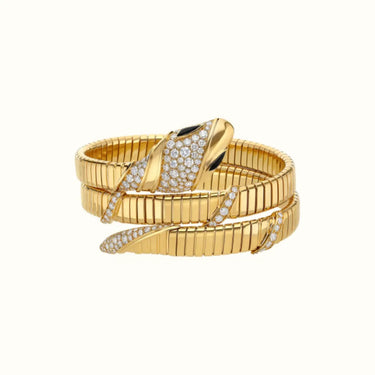 Serpenti Yellow Pavé Triple Wrap Bracelet