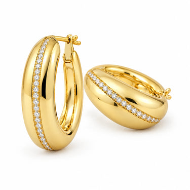 Soleil Dome Hoop Earrings