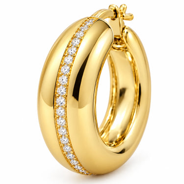 Soleil Dome Hoop Earrings