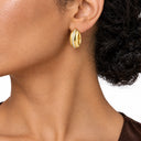 Soleil Dome Hoop Earrings