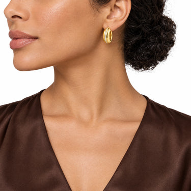 Soleil Dome Hoop Earrings