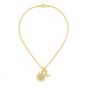 Soleil Sun and Moon Charm Necklace