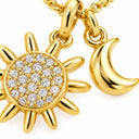 Soleil Sun and Moon Charm Necklace