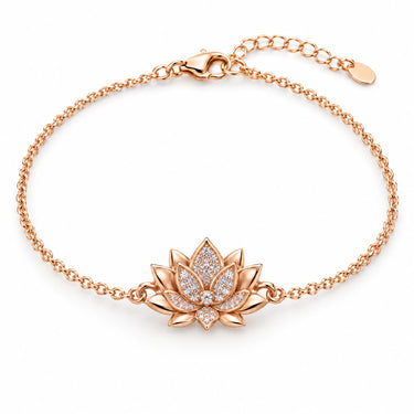 Solenne Lotus Bloom Chain Bracelet