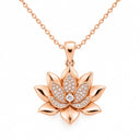 Solenne Lotus Bloom Pendant Necklace