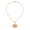 Solenne Lotus Bloom Pendant Necklace