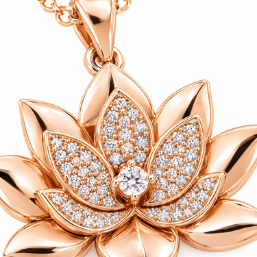 Solenne Lotus Bloom Pendant Necklace