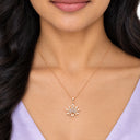 Solenne Lotus Bloom Pendant Necklace