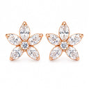 Solenne Marquise Flower Stud Earrings