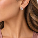 Solenne Marquise Flower Stud Earrings