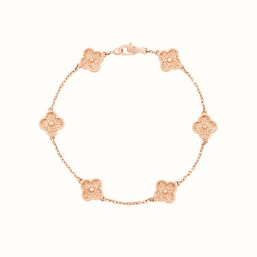 Sweet Alhambra Mini Textured Clover Bracelet