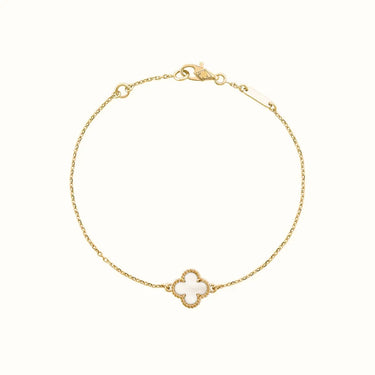 Sweet Alhambra Yellow White Clover Charm Bracelet