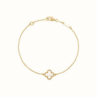 Sweet Alhambra Yellow White Clover Charm Bracelet