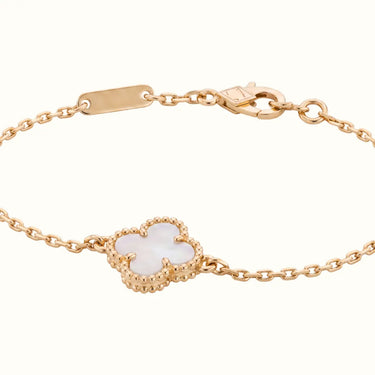 Sweet Alhambra Yellow White Clover Charm Bracelet