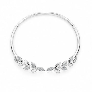 Sylvie Olive Branch Open Bangle Bracelet
