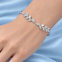 Sylvie Olive Branch Open Bangle Bracelet