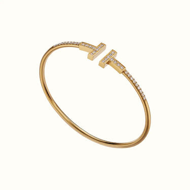 T Narrow Full Pavé Bangle Bracelet