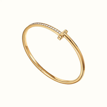 T Narrow Pavé Bangle Bracelet