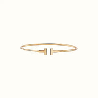 T Narrow Wire Bangle Bracelet