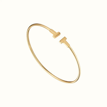T Narrow Wire Bangle Bracelet
