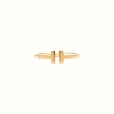 T Narrow Yellow Wire Ring