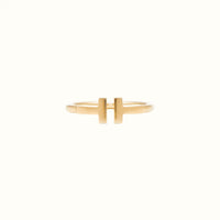 T Narrow Yellow Wire Ring