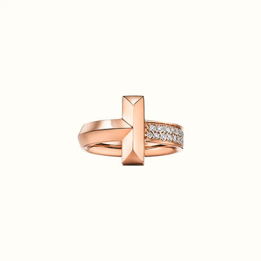 T Rose Half Pavé Wrap Ring