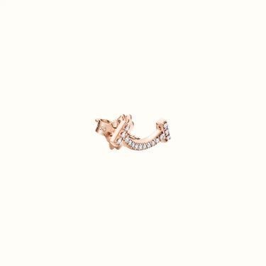 T Smile Rose Pavé Stud Earrings