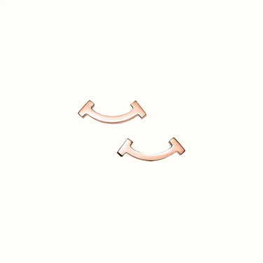 T Smile Rose Polished Stud Earrings
