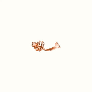 T Smile Rose Polished Stud Earrings