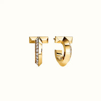 T Smile Pavé Hoop Earrings