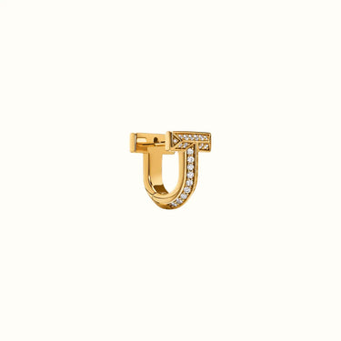 T Smile Yellow Pavé Hoop Earrings