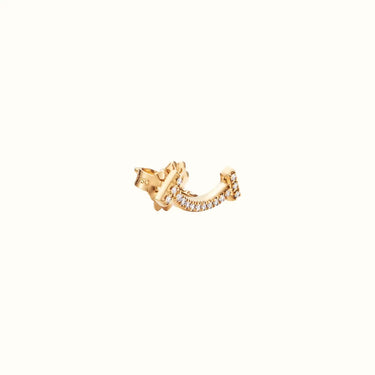 T Smile Yellow Pavé Stud Earrings