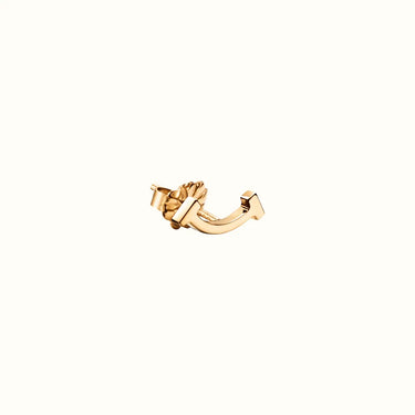 T Smile Yellow Polished Stud Earrings