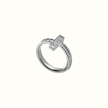 T White Pavé Band Ring