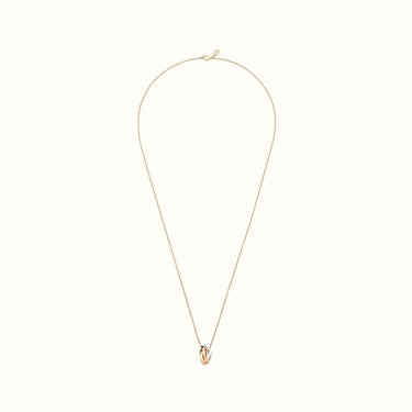 Trinity Tri-Color Interlocking Pendant Necklace