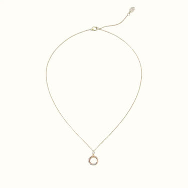 Trinity Tricolor Interlocking Ring Drop Necklace