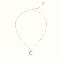 Trinity Tricolor Interlocking Ring Drop Necklace