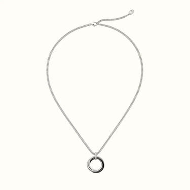 Trinity White Triple Ring Pendant Necklace
