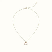 Trinity Yellow Rose and White Triple Ring Necklace