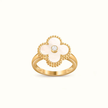 Vintage Alhambra Center Stone Clover Ring