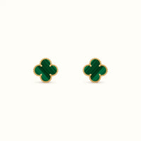 Vintage Alhambra Yellow Green Clover Earrings