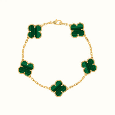 Vintage Alhambra Yellow Green Clover Motif Bracelet
