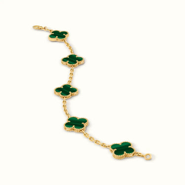 Vintage Alhambra Yellow Green Clover Motif Bracelet
