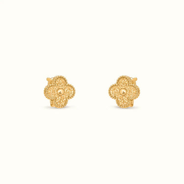 Vintage Alhambra Hammered Clover Earrings
