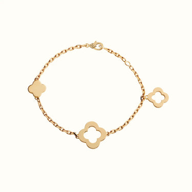 Vintage Alhambra Yellow Open Clover Bracelet