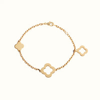 Vintage Alhambra Yellow Open Clover Bracelet