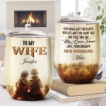 You Wear No Crown, But You Rule My World - Matching Personalized Tumblers for Couples - Gift Husband Wife, Anniversary